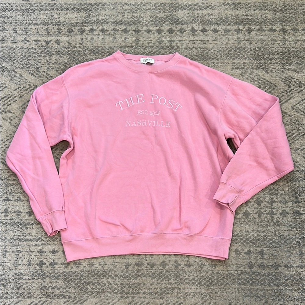 Oversized Pink The Post Nashville Sweatshirt